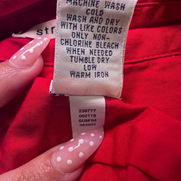 GAP Womens Vibrant Red Casual Button Down Shirt - Picture 4 of 4